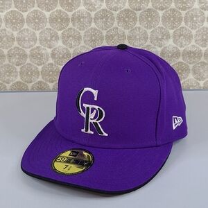 New Mens Fitted New era Colorado Rockies Cap Hat Size ((7⅝))